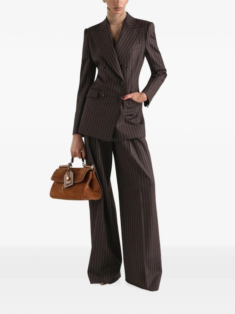 Dolce & Gabbana Women Double-Breasted Pinstripe Turlingon Blazer DOLCE & GABBANA