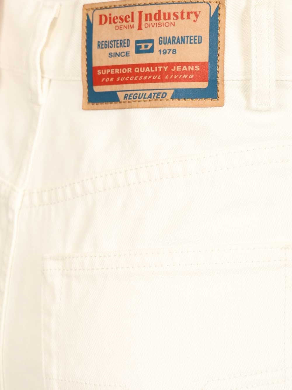 Diesel Women White Cotton Denim Shorts DIESEL