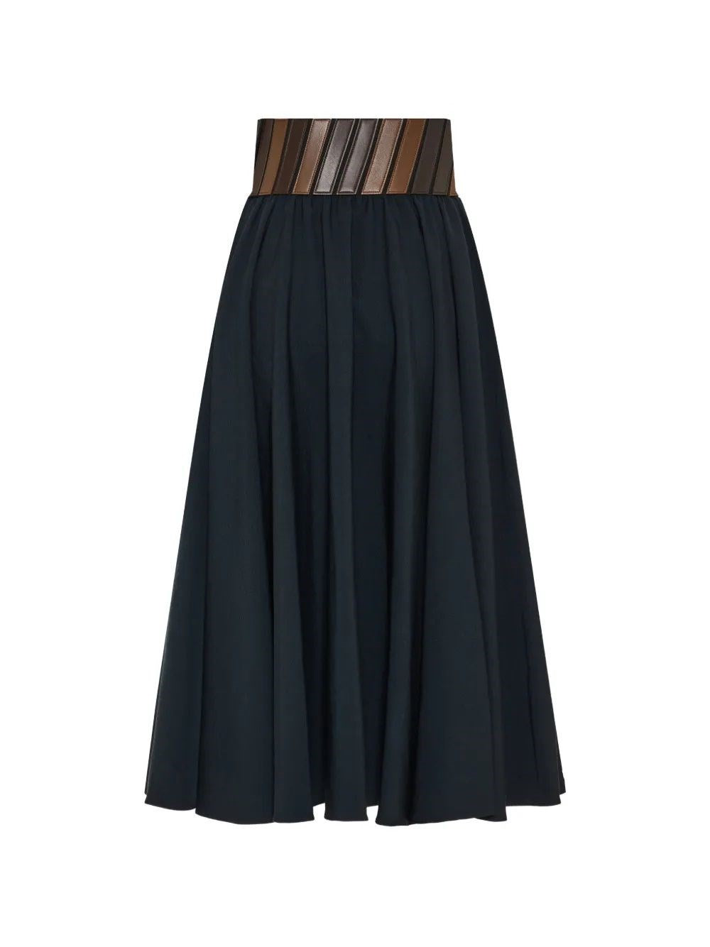 Alaïa Women Skirt With Leather Inserts ALAIA