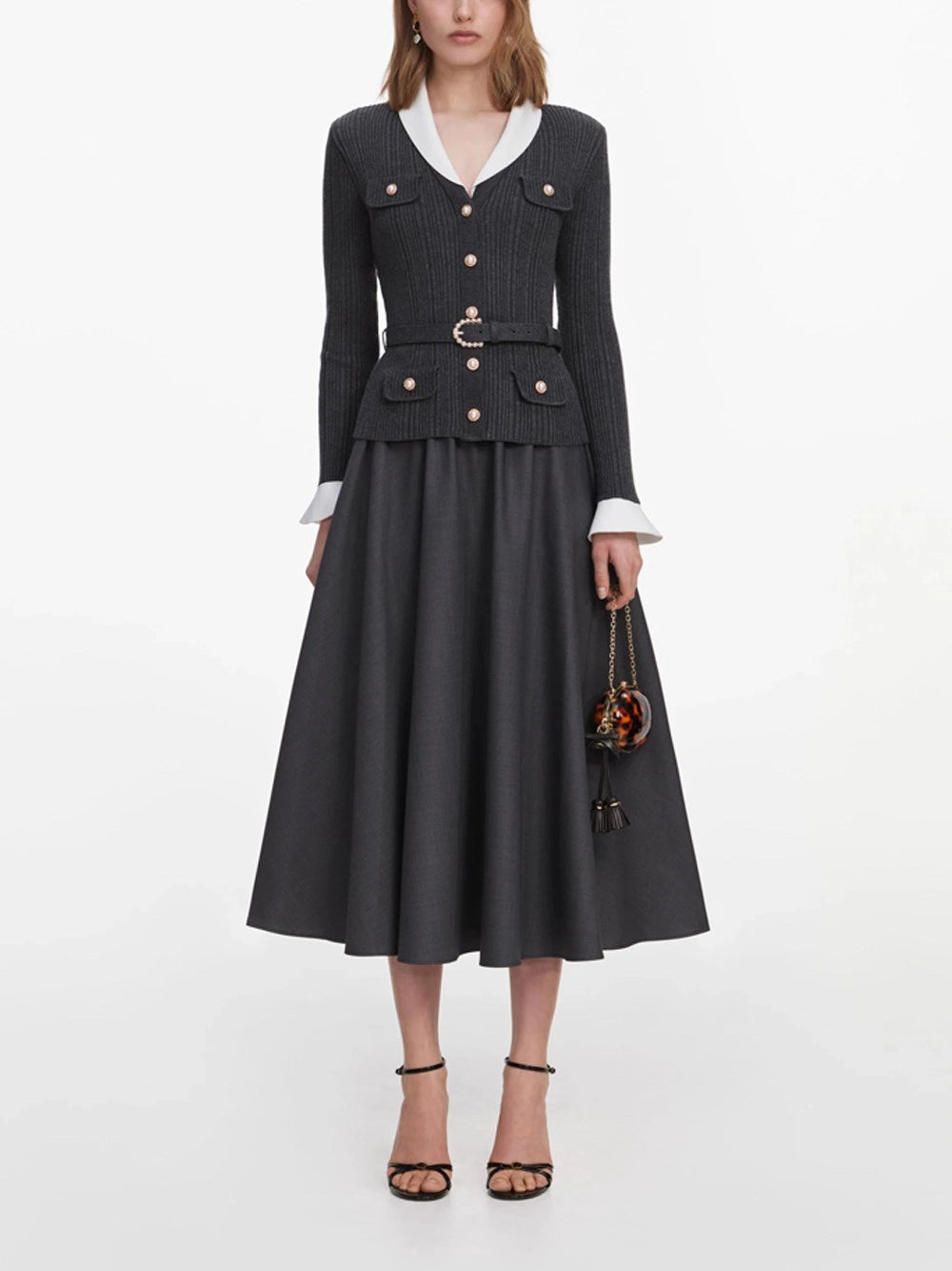 Self-Portrait Women Knit Midi Dress