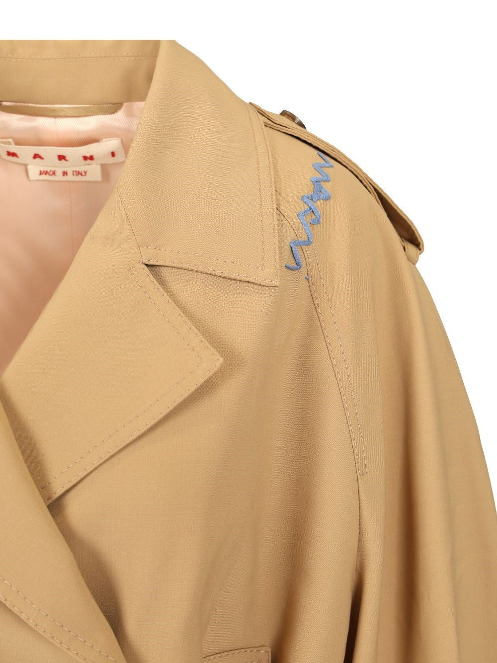 Marni Women Short Trench Coat With Belt MARNI