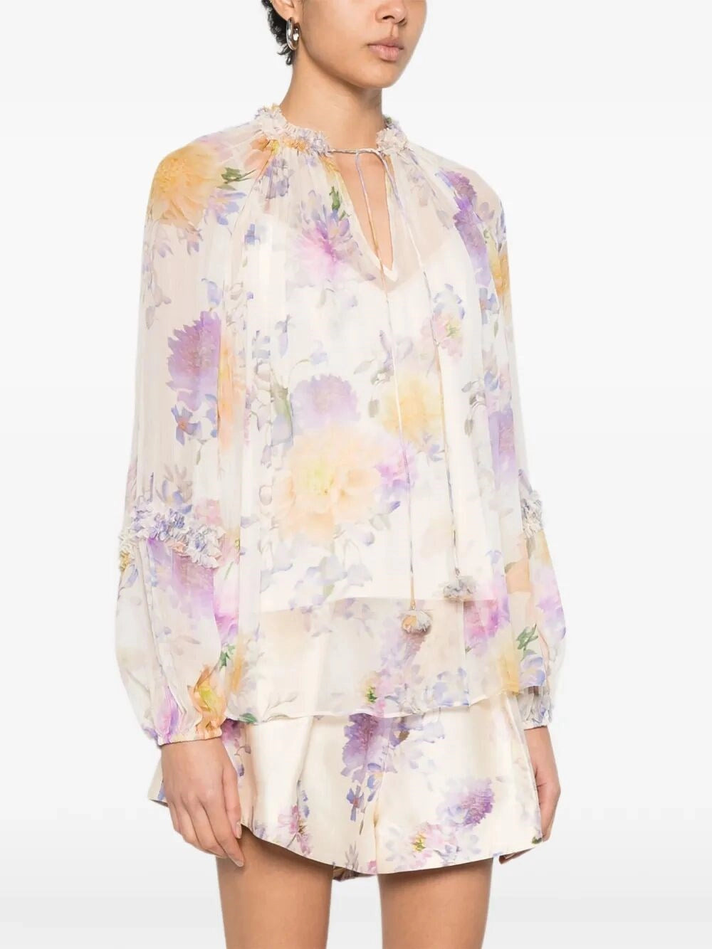 Zimmermann Women `Luna` Ruffle Billow Blouse ZIMMERMANN