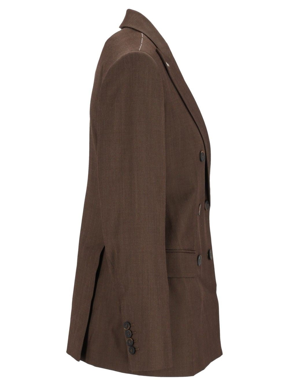 Max Mara Women Double-Breasted Wool Gabardine Blazer MAX MARA