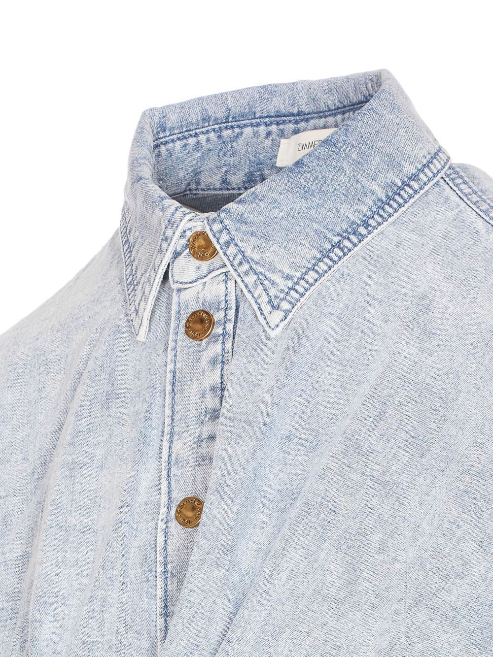 Zimmermann Women Rebellion Denim Wrap Top ZIMMERMANN
