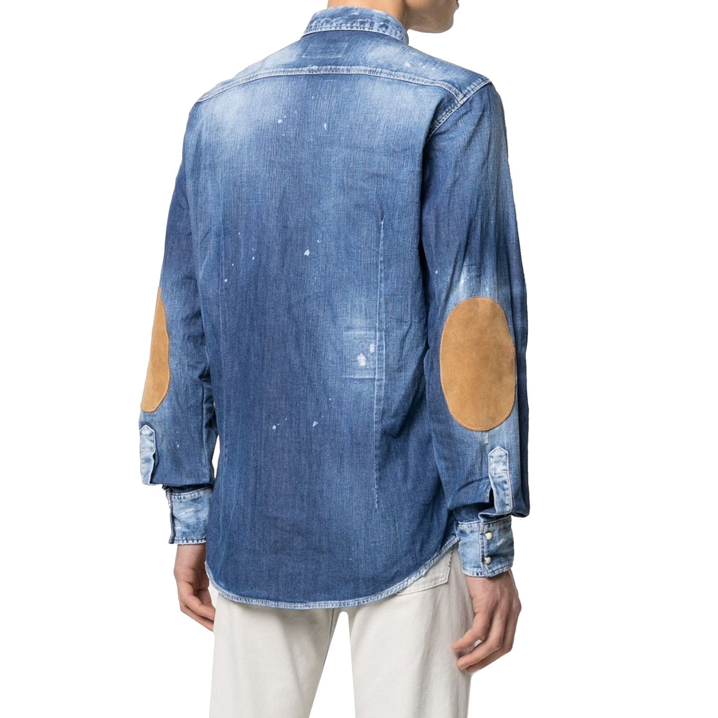 Dsquared2 Distressed Effect Denim Shirt Men DSQUARED2