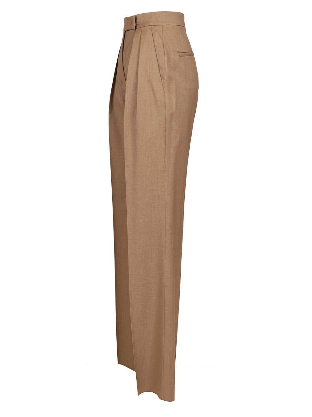 Max Mara Women Wool Twill Trousers