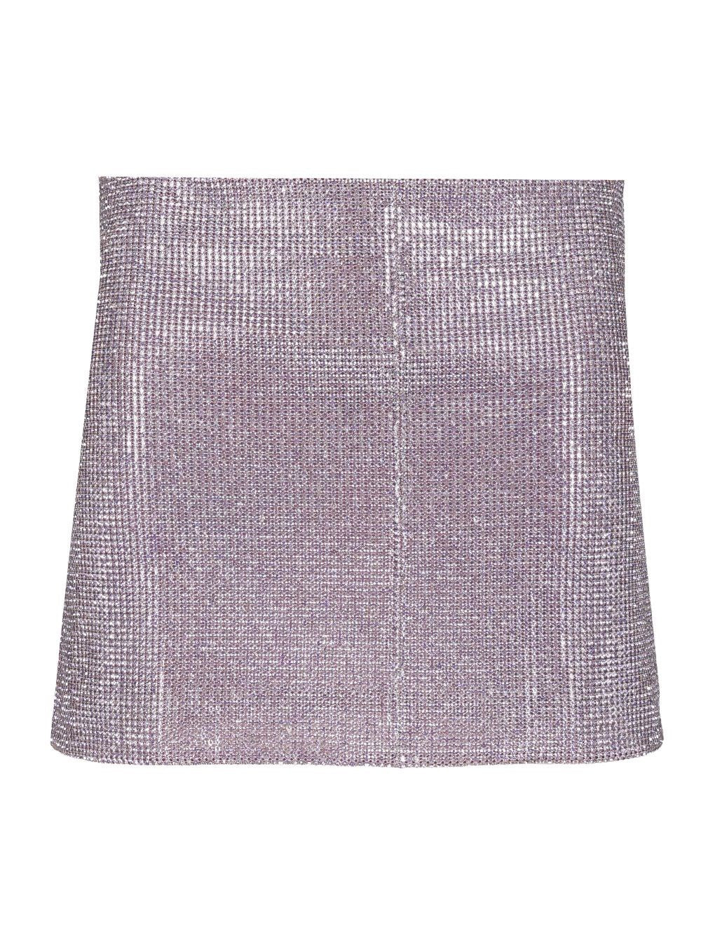 Self-Portrait Women Metallic Mesh Skirt SELF-PORTRAIT