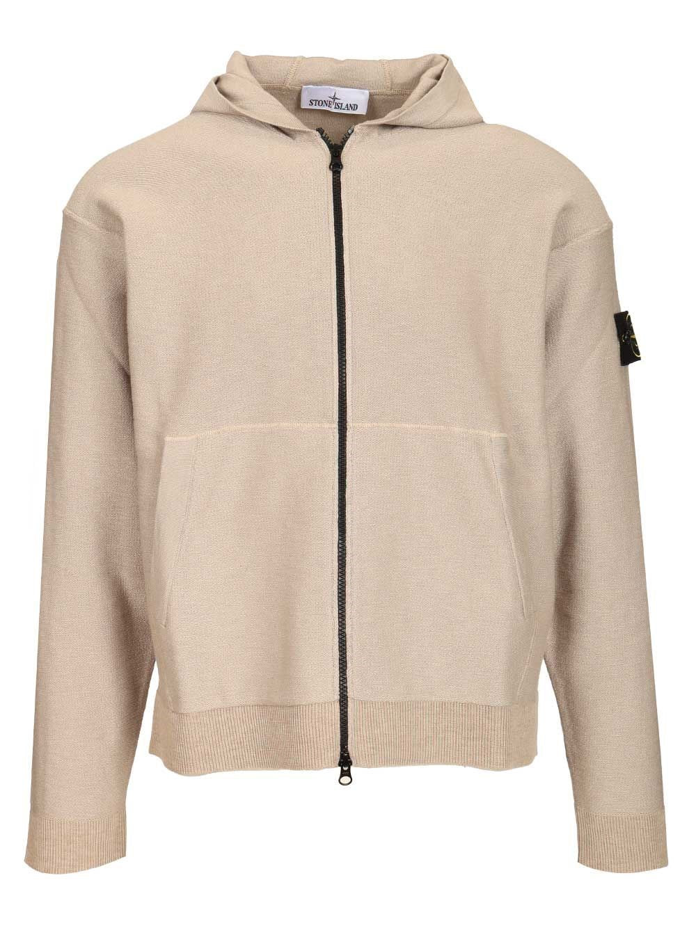 Stone Island Men Panama Organic Cotton Zip-Up Hooded Jacket STONE ISLAND
