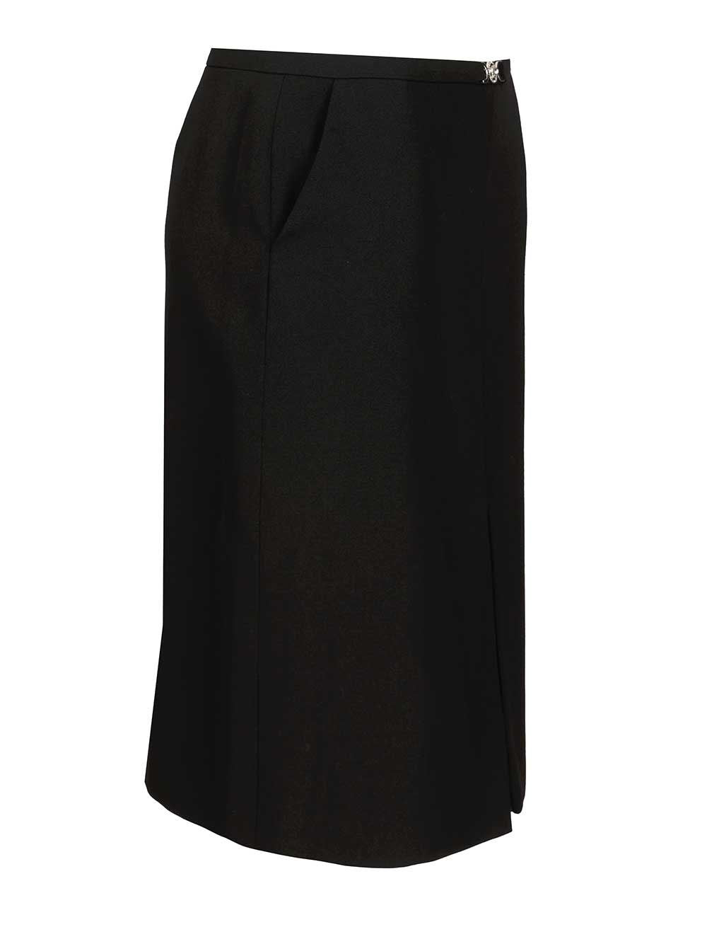 Versace Women Midi Skirt In Double Wool Crêpe VERSACE
