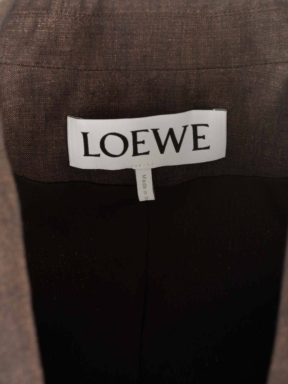 Loewe Women Linen Single-Breasted Tailored Jacket