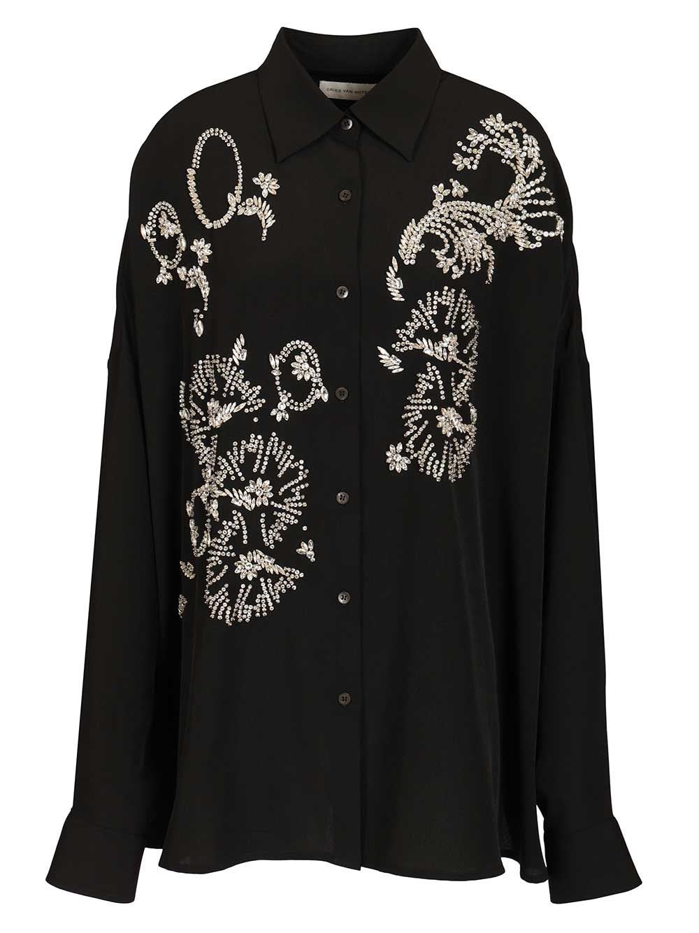 Dries Van Noten Women Oversized Shirt With Crystals DRIES VAN NOTEN