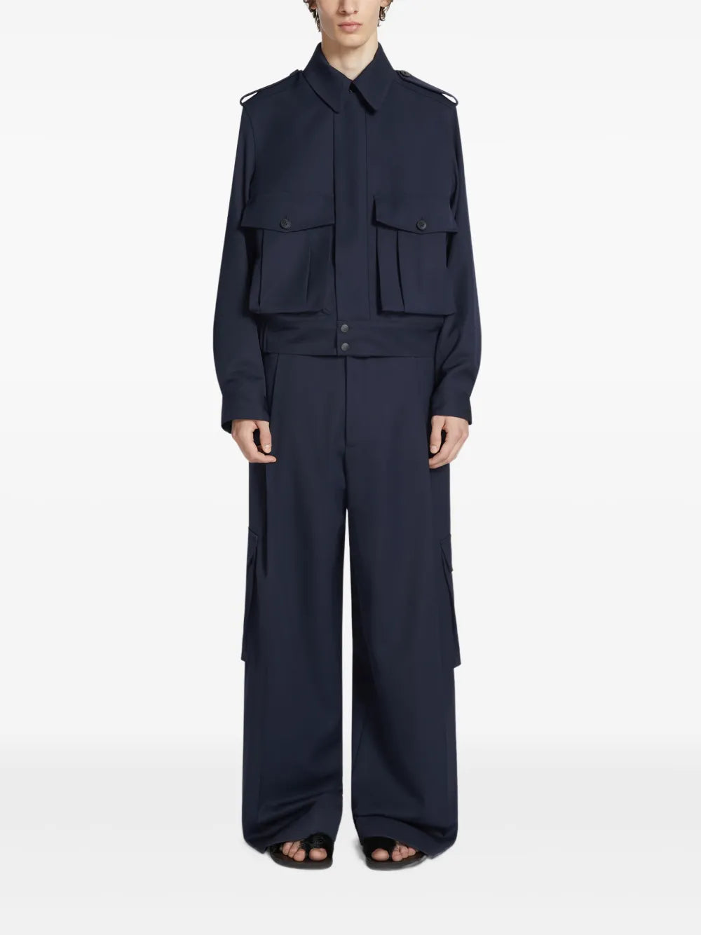 Dries Van Noten Men Piers Tris 1176 M.W.Pants Nav DRIES VAN NOTEN