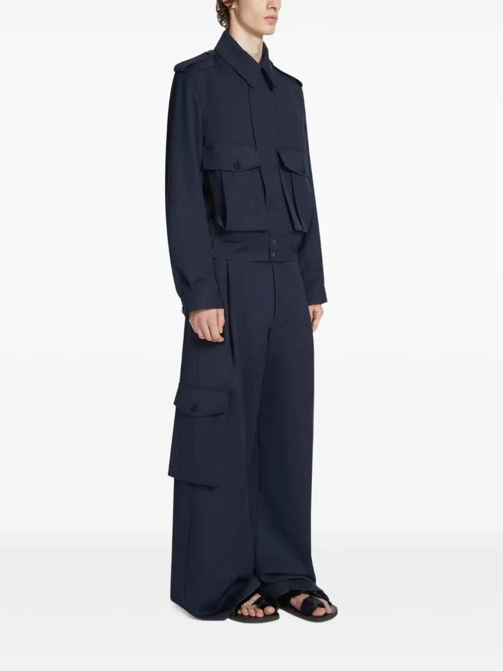 Dries Van Noten Men Piers Tris 1176 M.W.Pants Nav DRIES VAN NOTEN