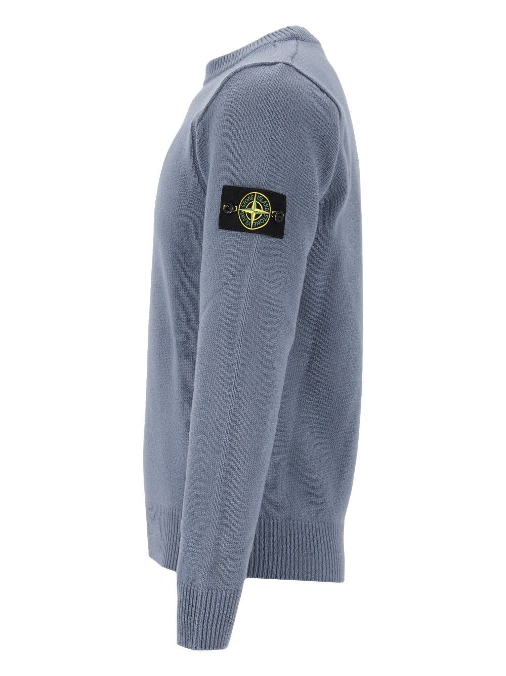 Stone Island Men Lambswool Crew Neck Sweater STONE ISLAND