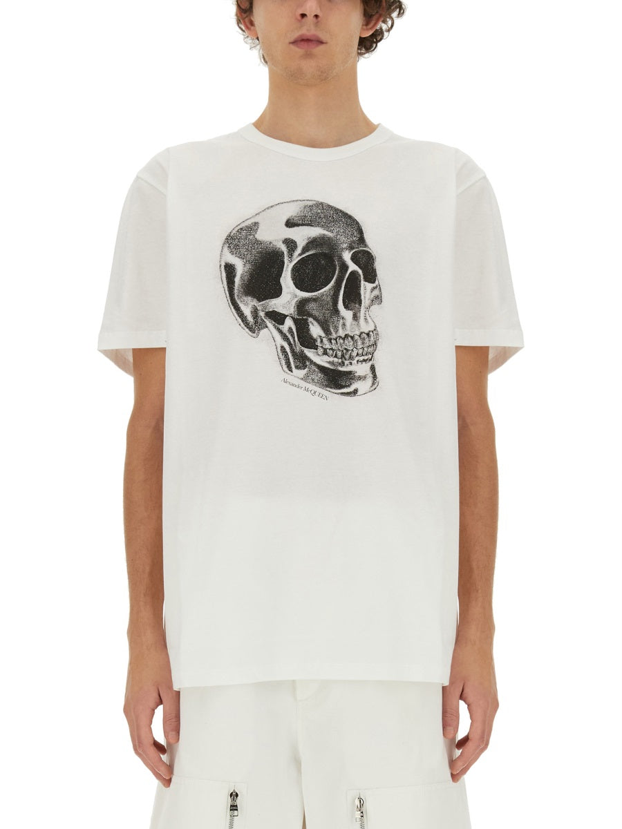 Alexander Mcqueen Men Skull Print T-Shirt ALEXANDER MCQUEEN