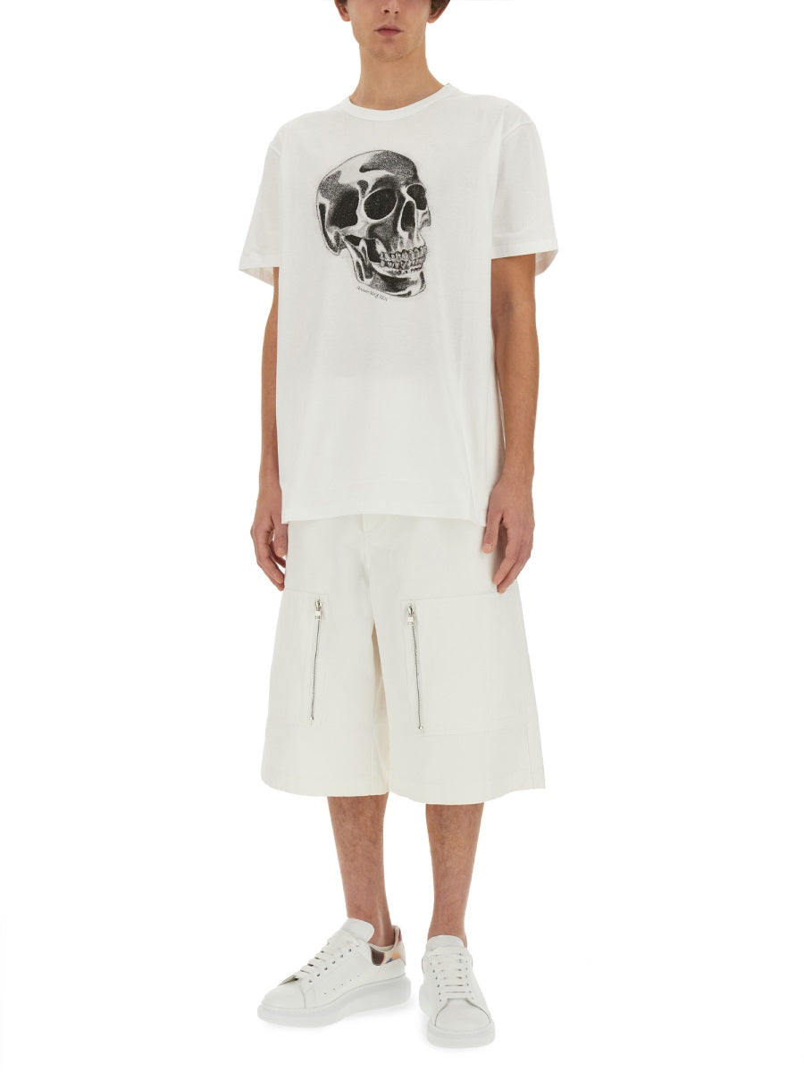 Alexander Mcqueen Men Skull Print T-Shirt ALEXANDER MCQUEEN