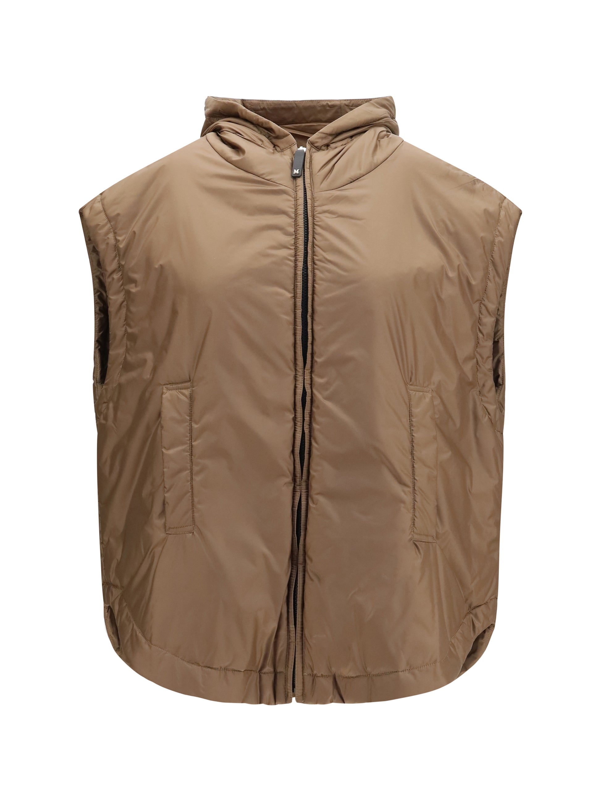 Max Mara The Cube Women Hooded Padded Vest In Water Repellent Canvas MAX MARA THE CUBE