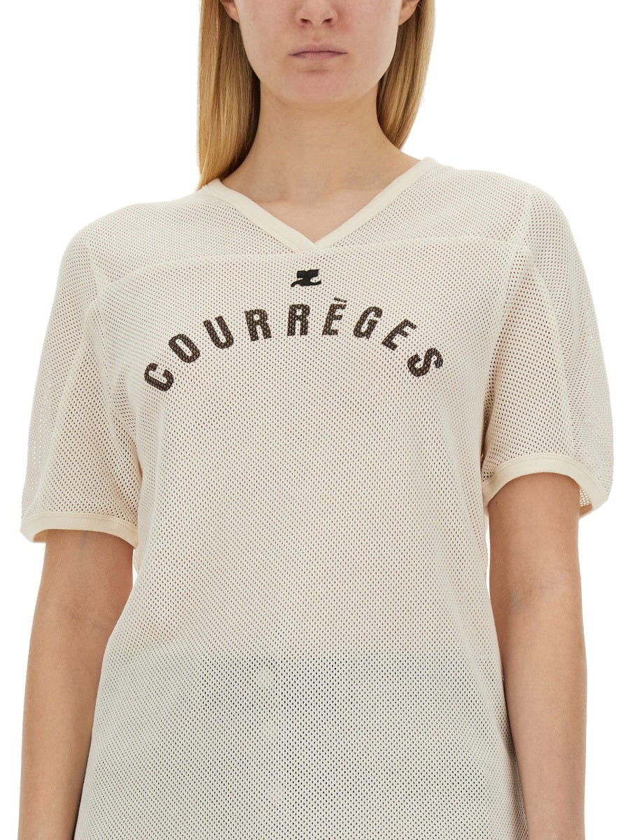 Courreges Women T-Shirt With Logo COURREGES