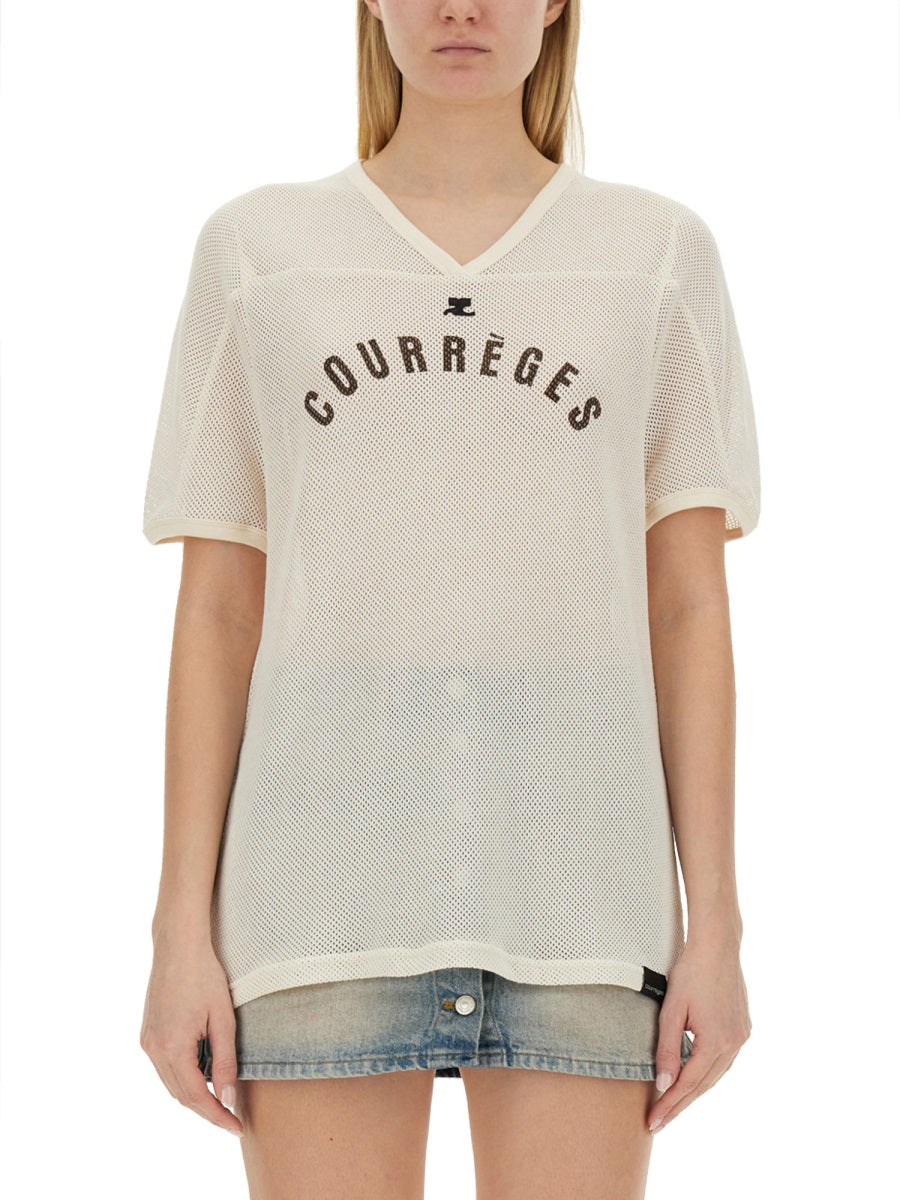 Courreges Women T-Shirt With Logo COURREGES