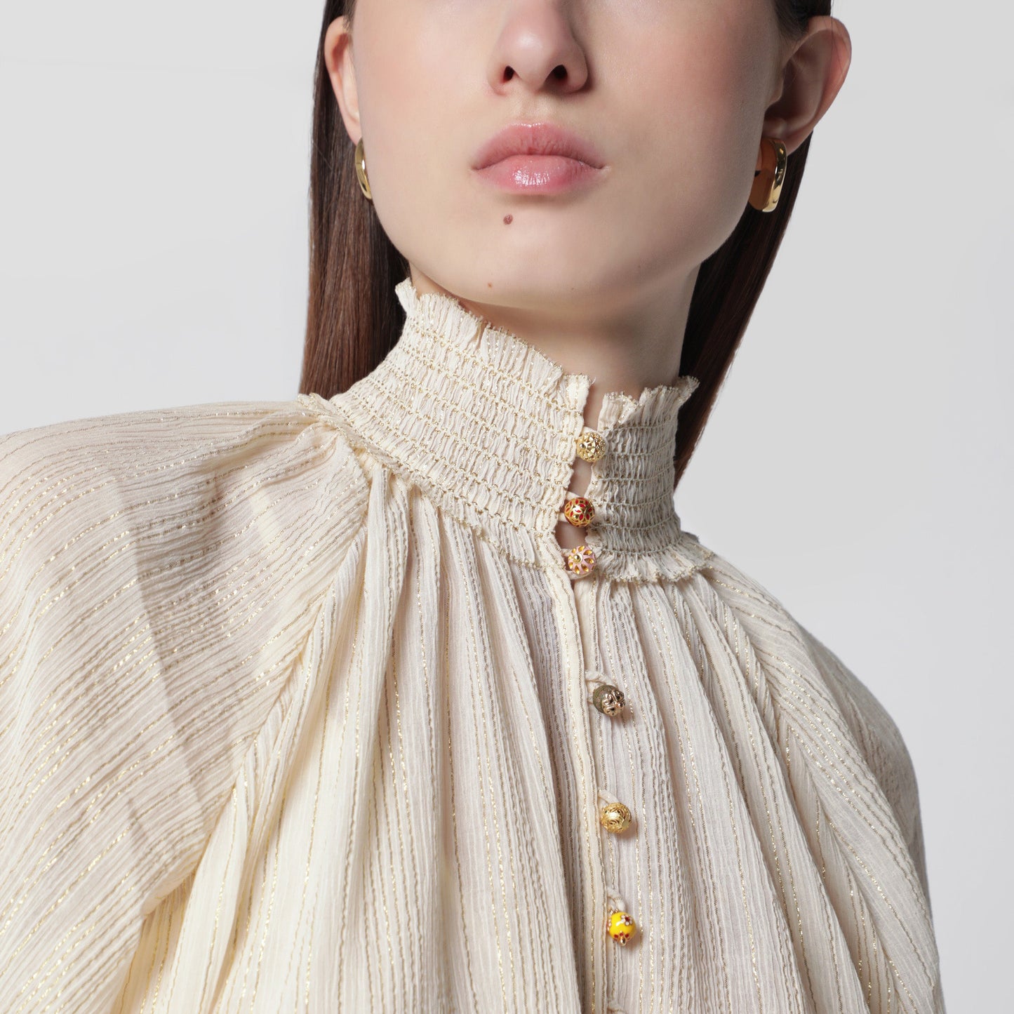 Zimmermann Aster Blouse In Cream Women ZIMMERMANN