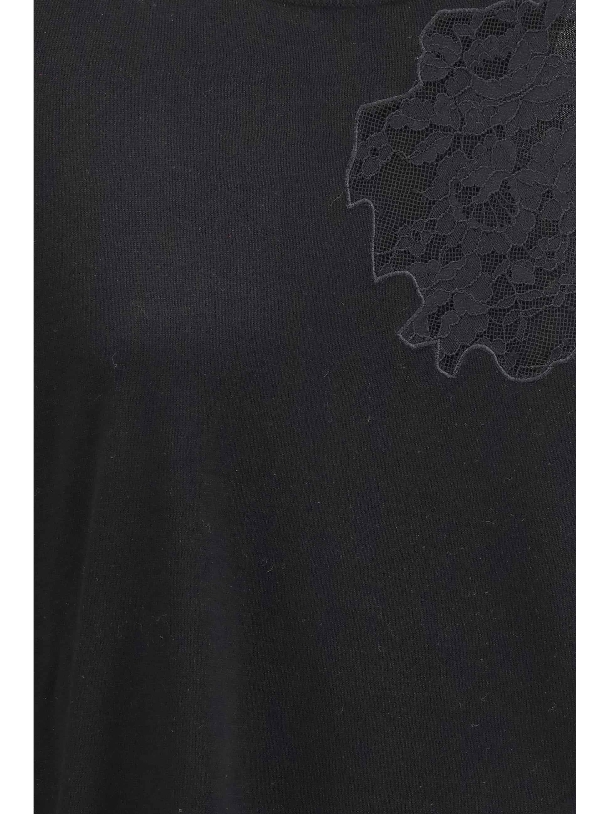 Max Mara Studio Women Wool Sweater With Lace Inserts MAX MARA STUDIO