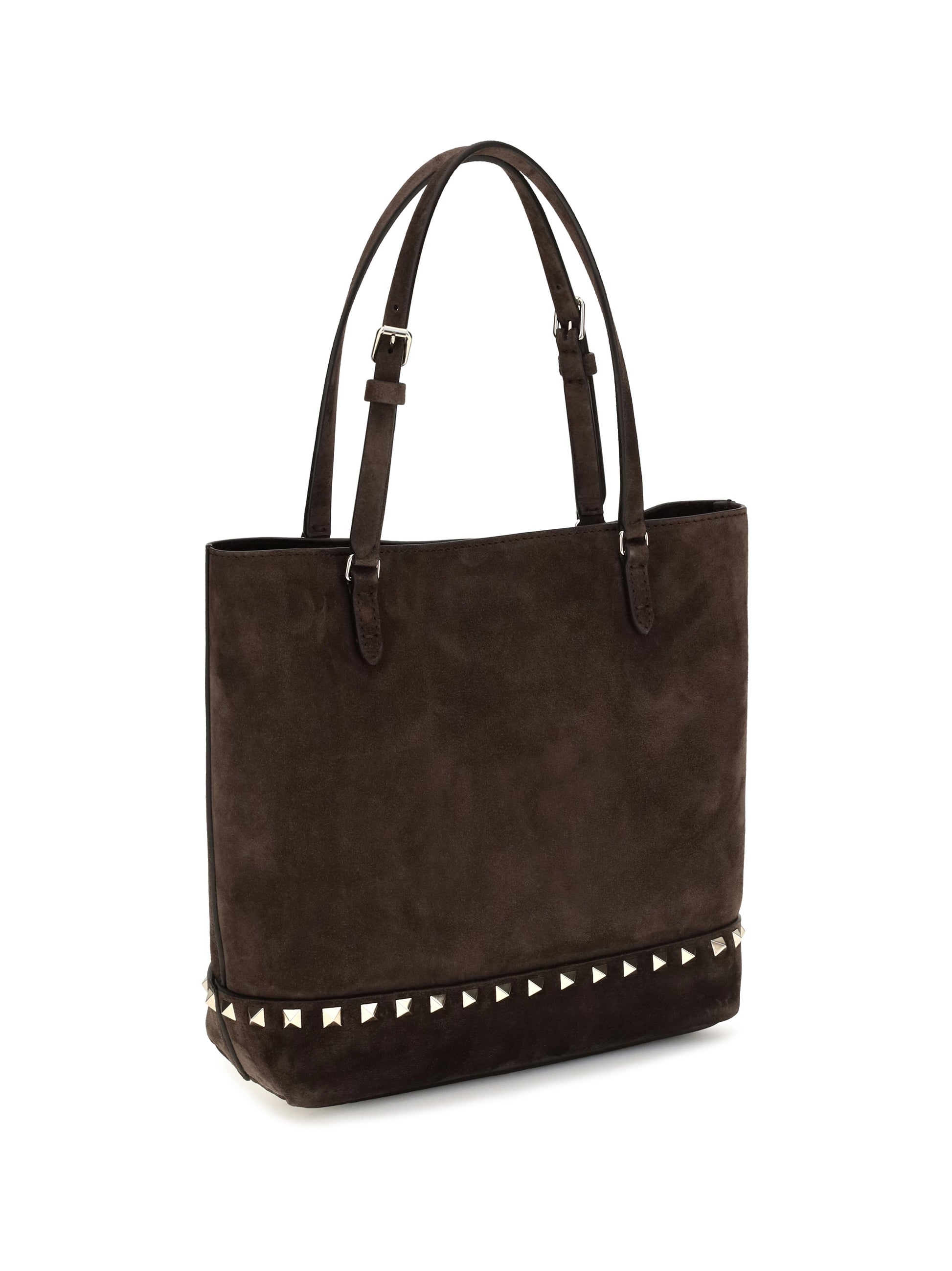 Valentino Garavani Women Small Rockstud Suede Tote Bag VALENTINO GARAVANI