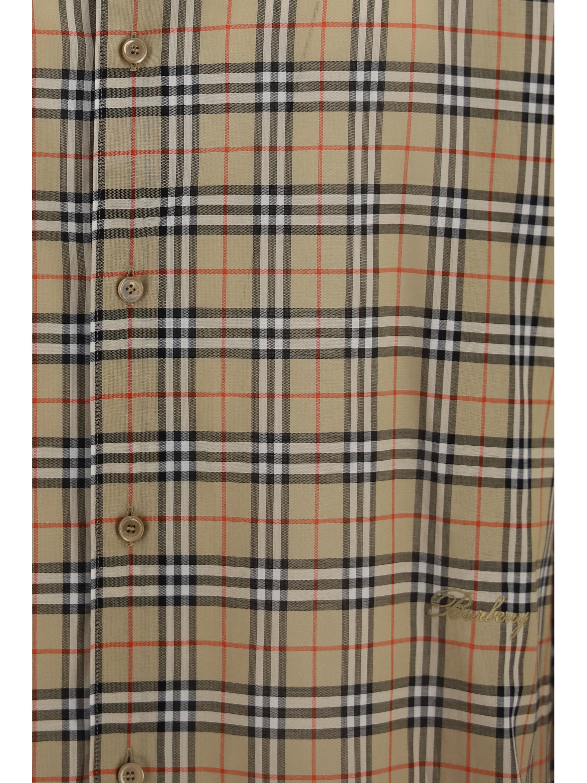 Burberry Men Check All-Over Cotton Shirt BURBERRY