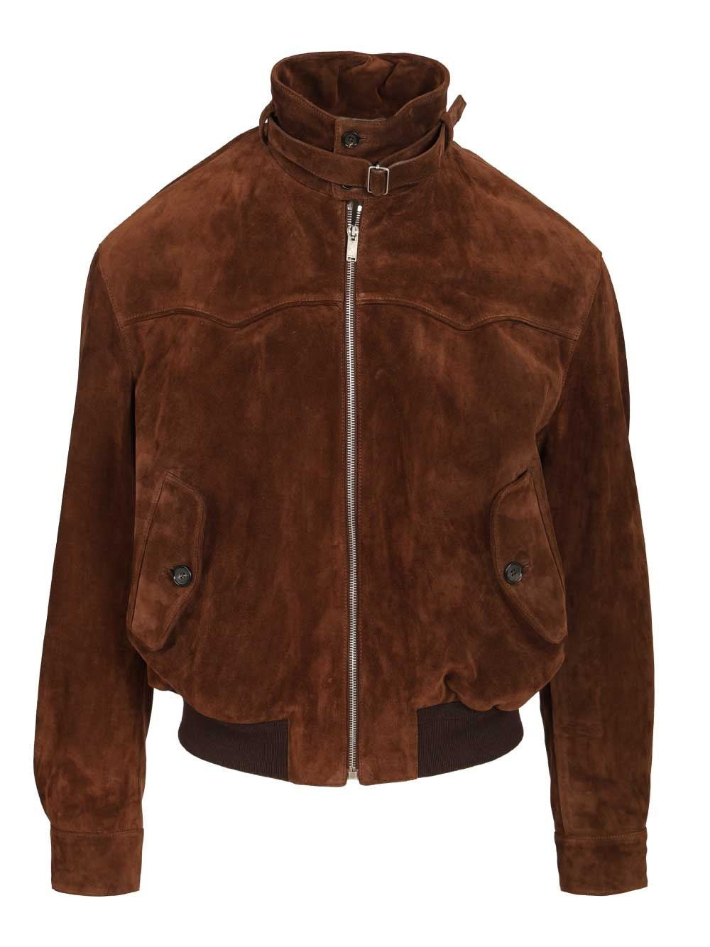 Mcqueen Men Suede Harrington Jacket ALEXANDER MCQUEEN