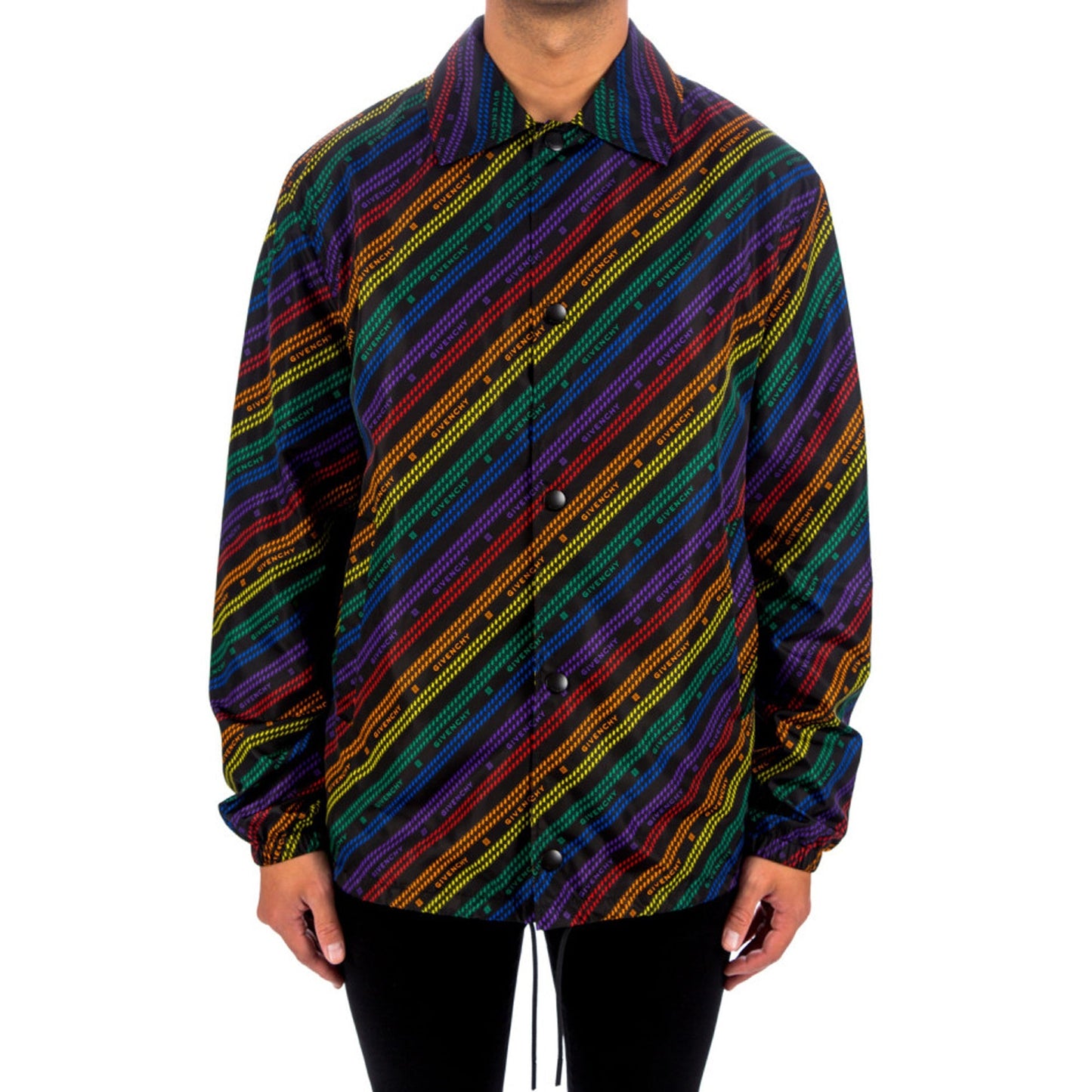 Givenchy Rainbow Chain Nylon Jacket Men GIVENCHY