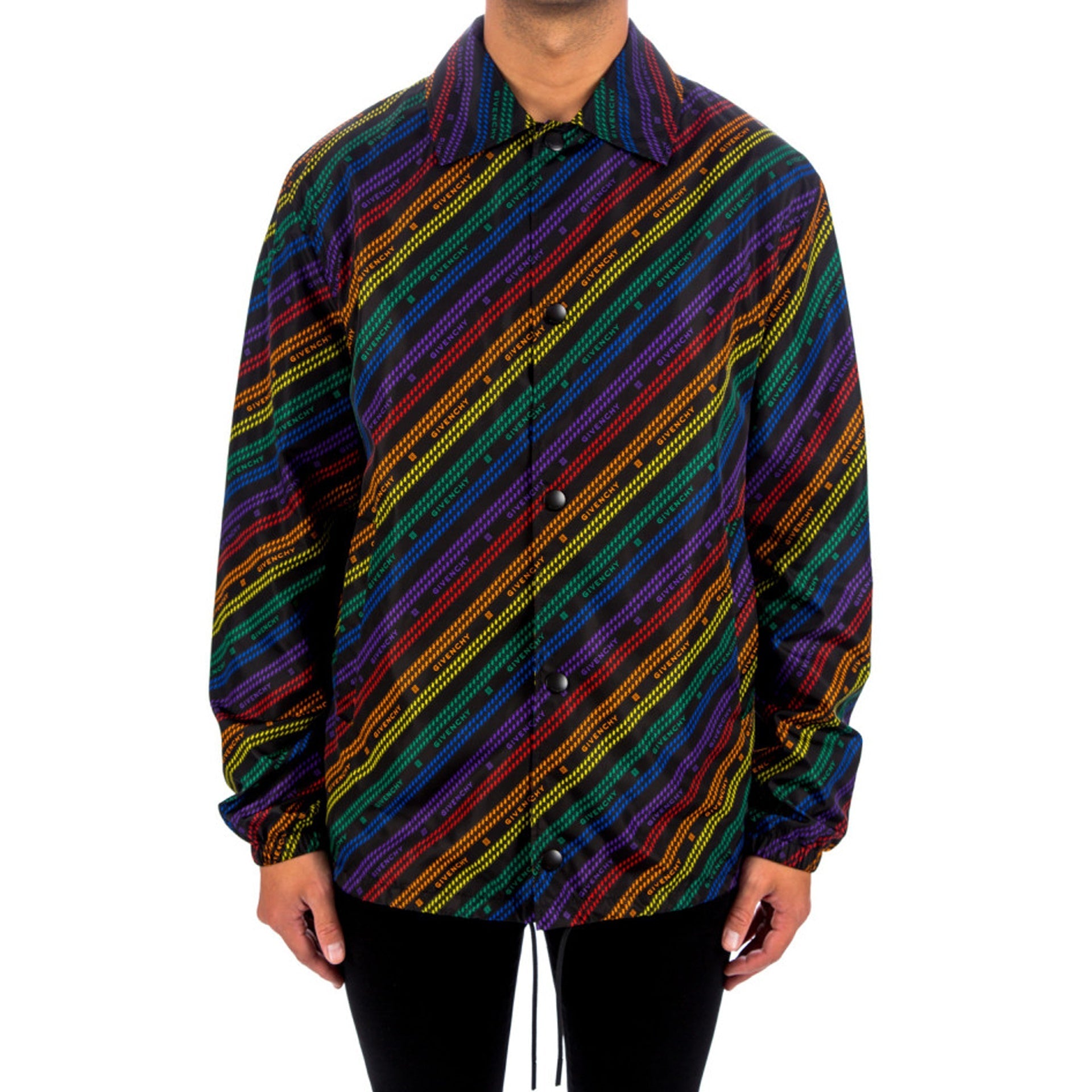 Givenchy Rainbow Chain Nylon Jacket Men GIVENCHY