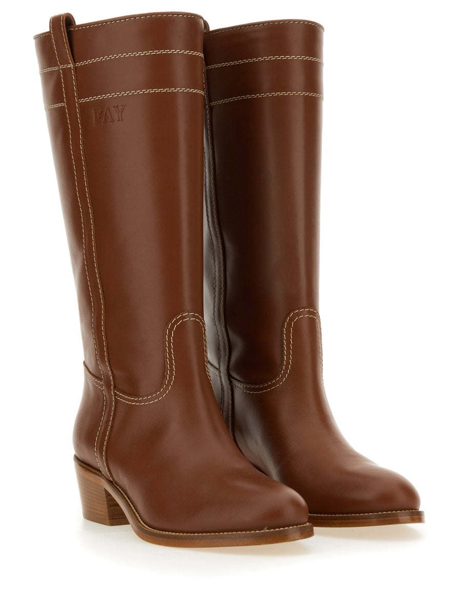 Fay Women Leather Boot FAY