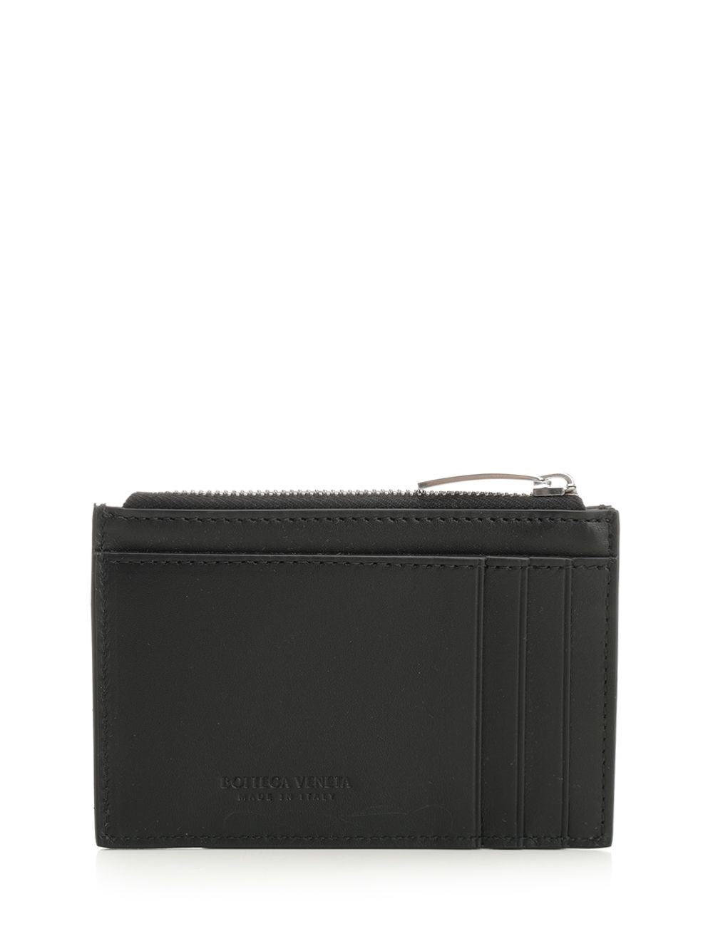 Bottega Veneta Men Woven Card Holder With Zip BOTTEGA VENETA