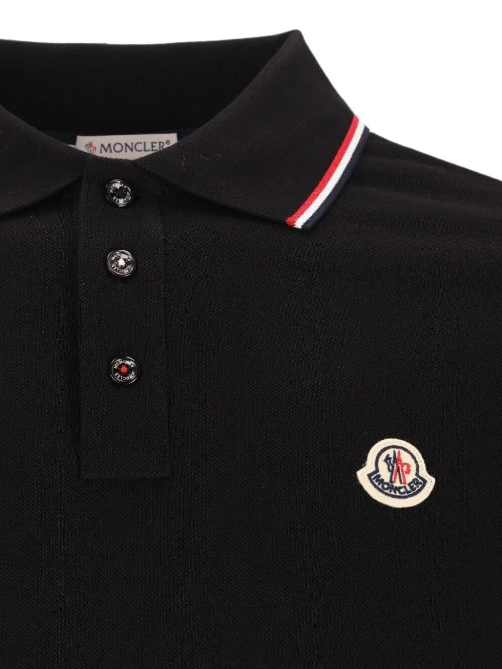 Moncler Men Cotton Pique Polo Shirt With Tricolour Trim MONCLER