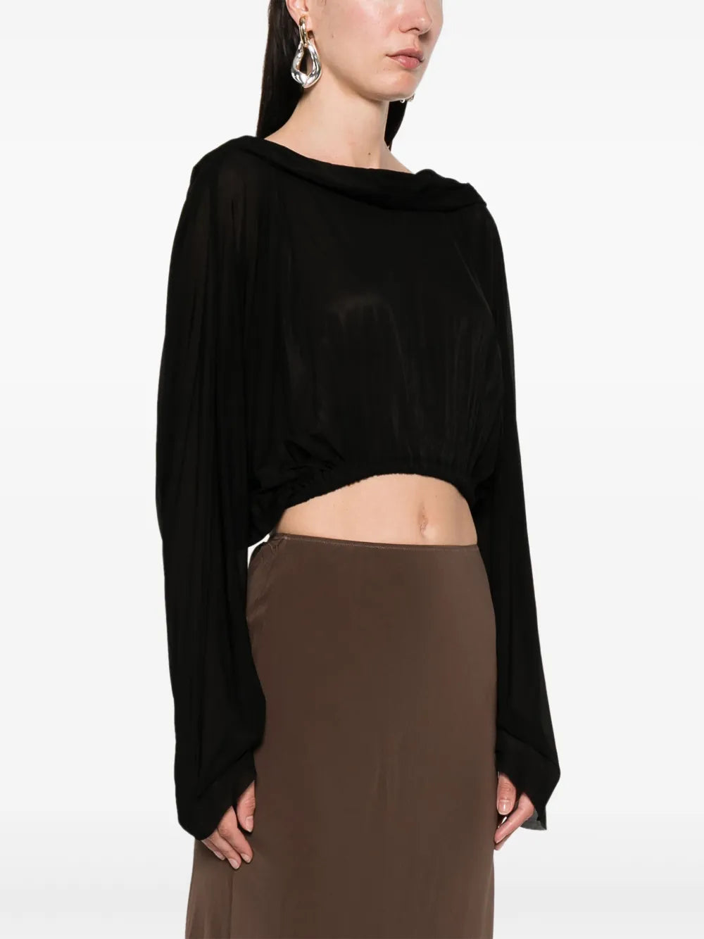 Rick Owens Women Hooded Crop Blouse RICK OWENS