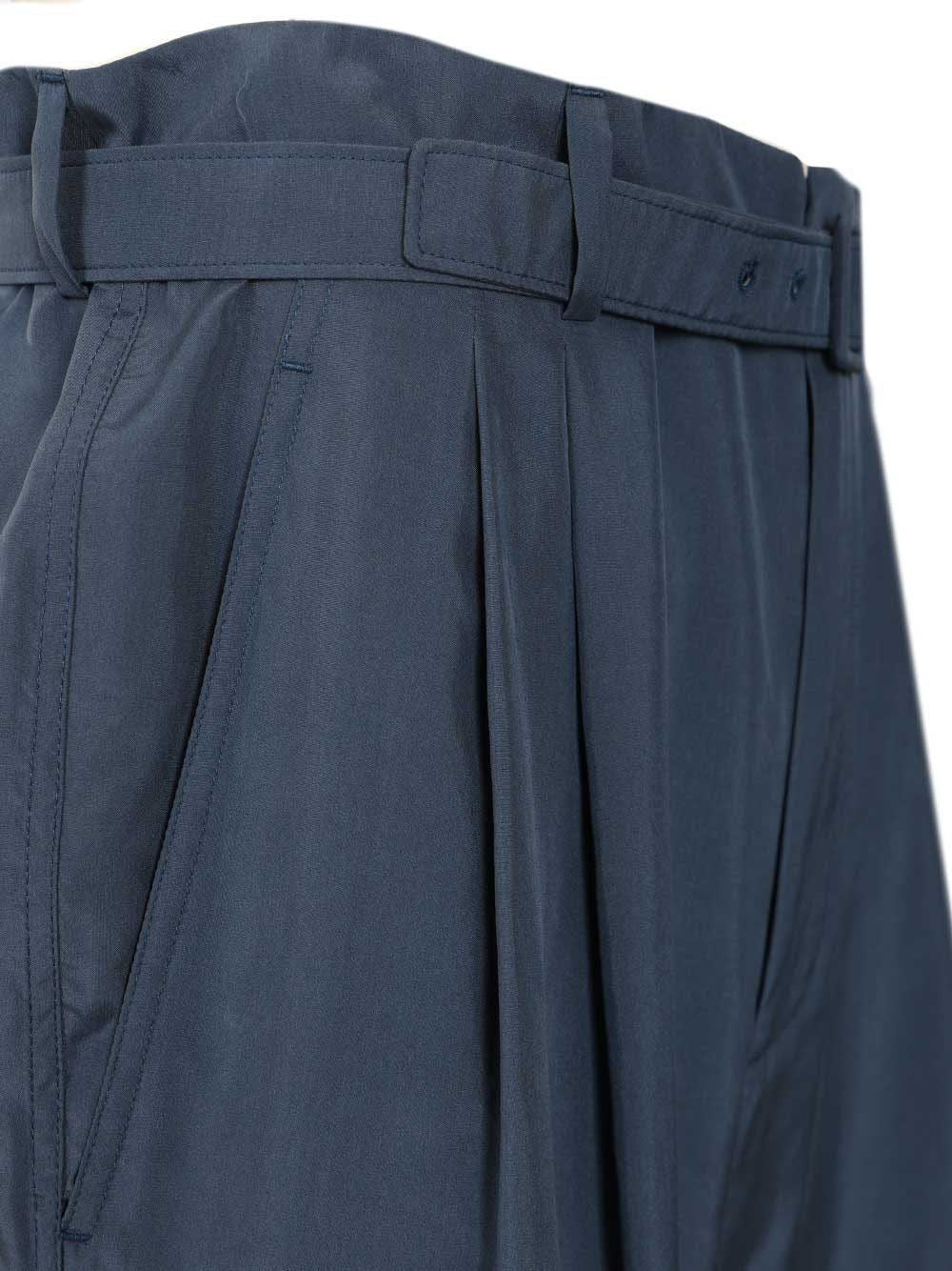 Saint Laurent Men Habutai Silk Belted Trousers SAINT LAURENT