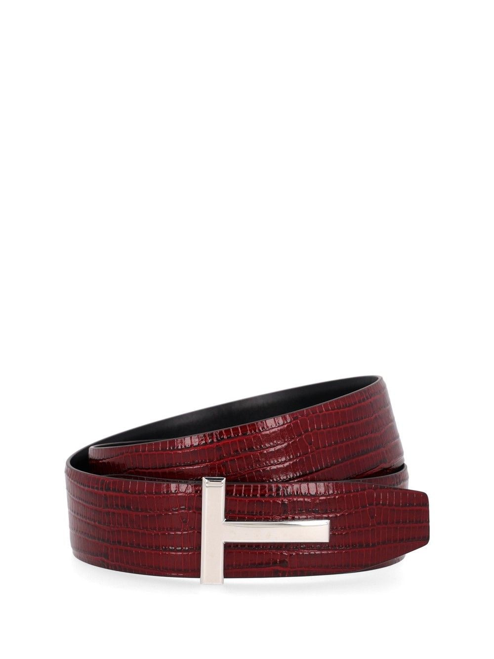 Tom Ford Men Reversible Lizard-Effect Leather Belt TOM FORD