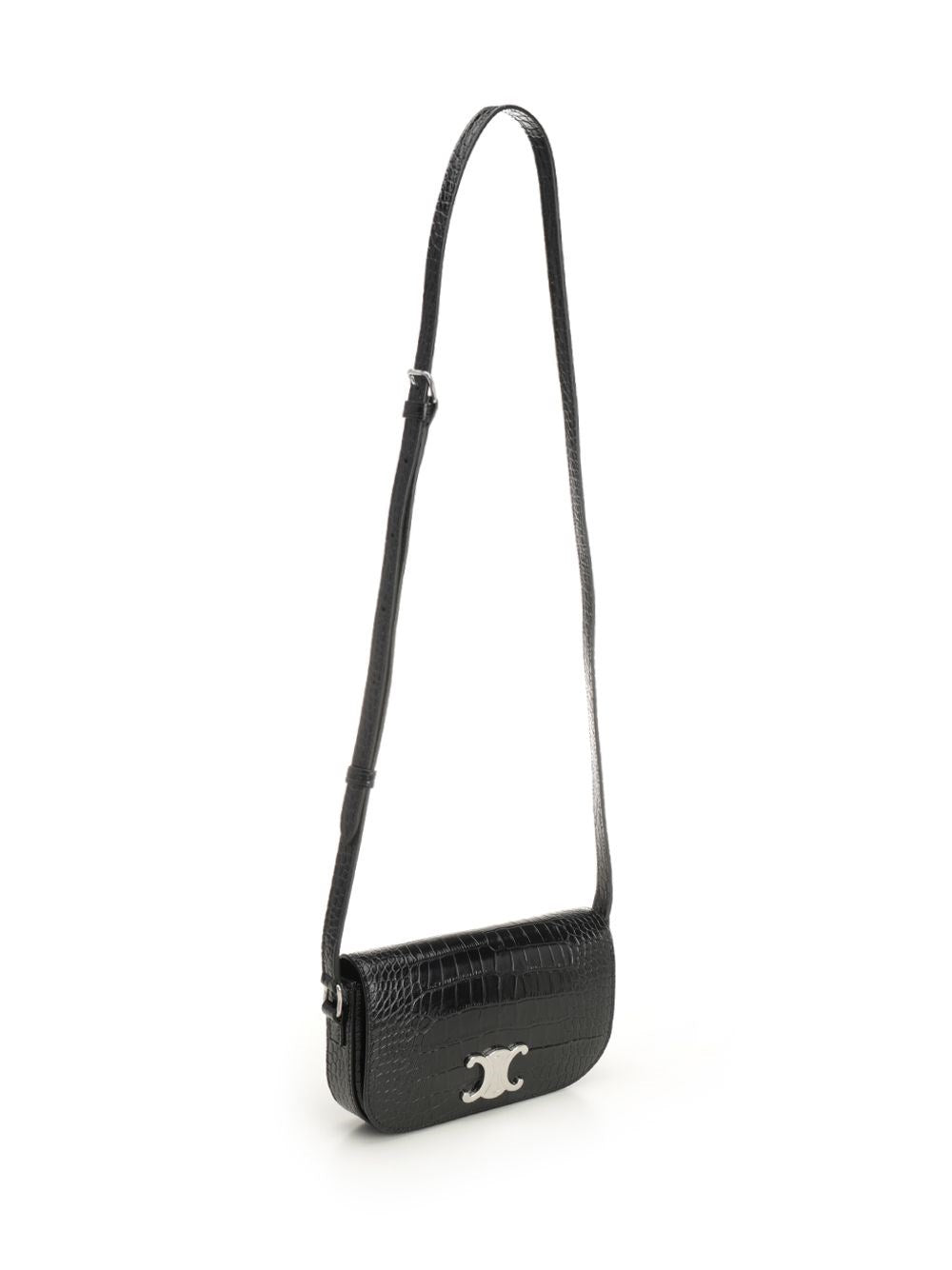 Celine Women Crocodile-Print Leather Bag CELINE