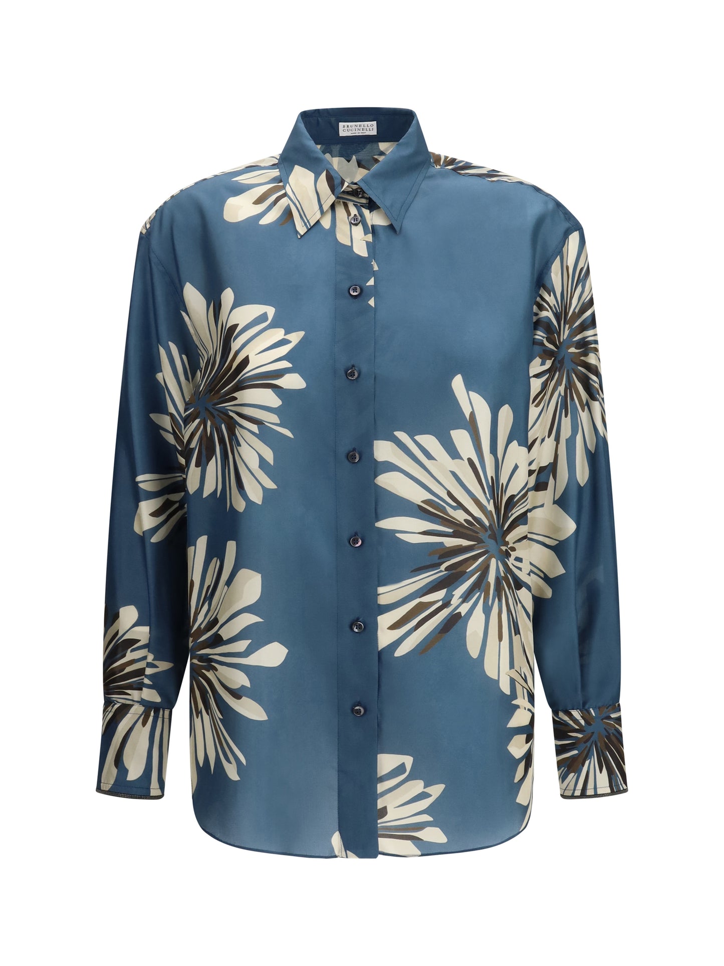 Brunello Cucinelli Women Floral Silk Shirt BRUNELLO CUCINELLI