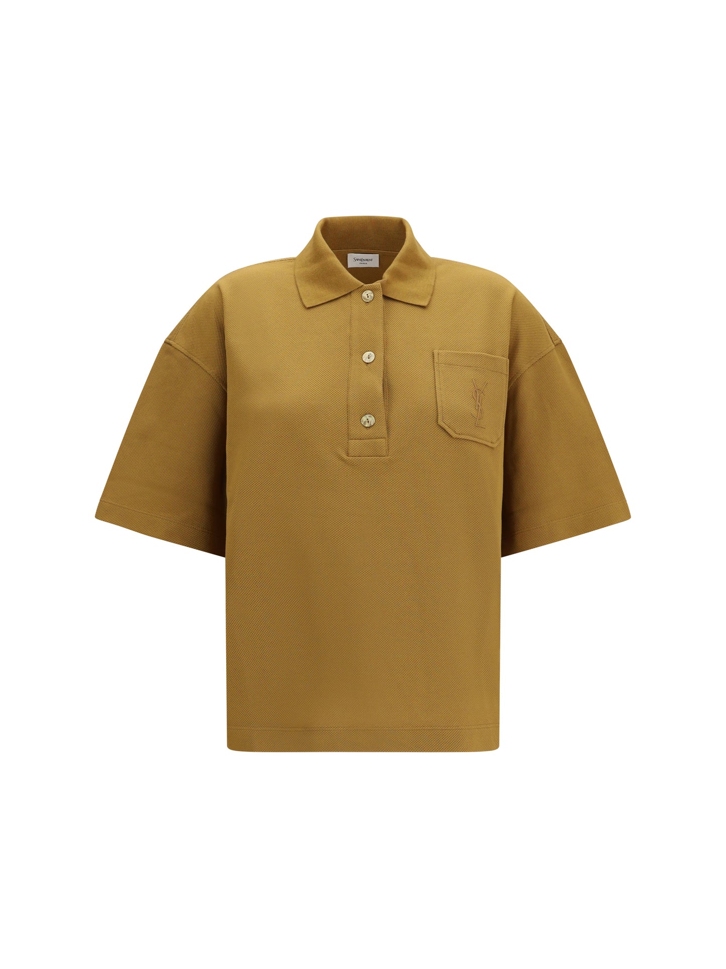 Saint Laurent Women Cassandre Oversized Piqué Polo SAINT LAURENT