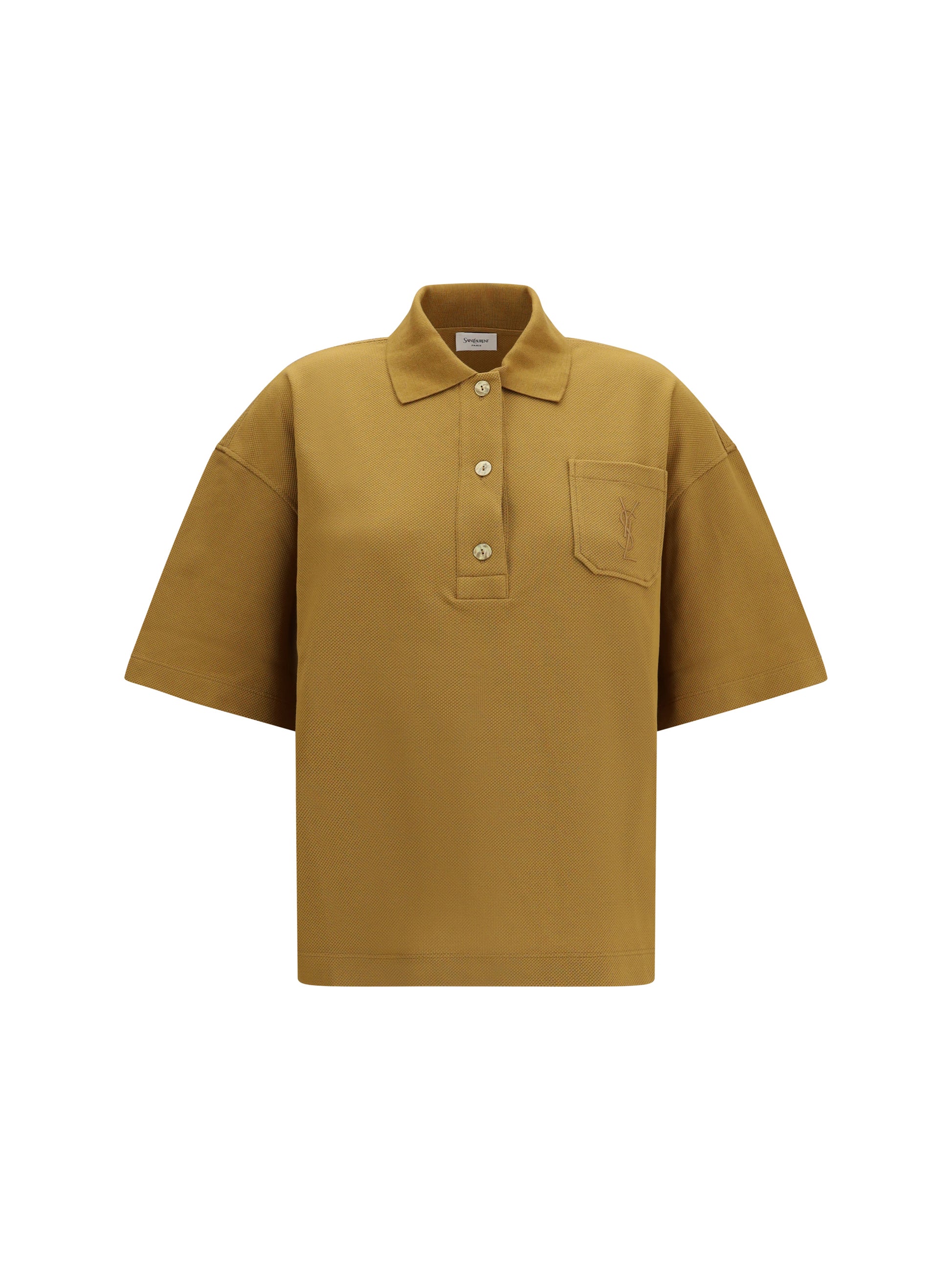 Saint Laurent Women Cassandre Oversized Piqué Polo SAINT LAURENT