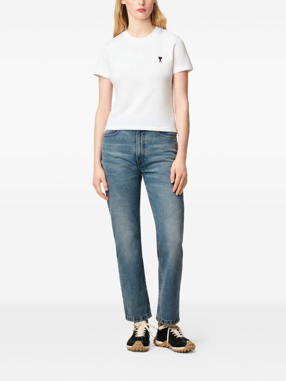 Ami Women Ami De Coeur Crew Neck T-Shirt AMI PARIS