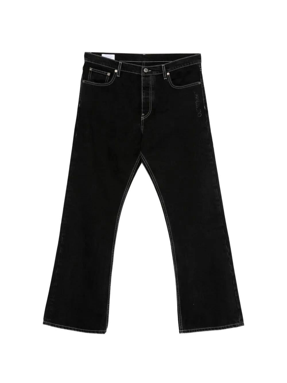 Off White Men `Half Arrow` Slim Relax Jeans OFF-WHITE