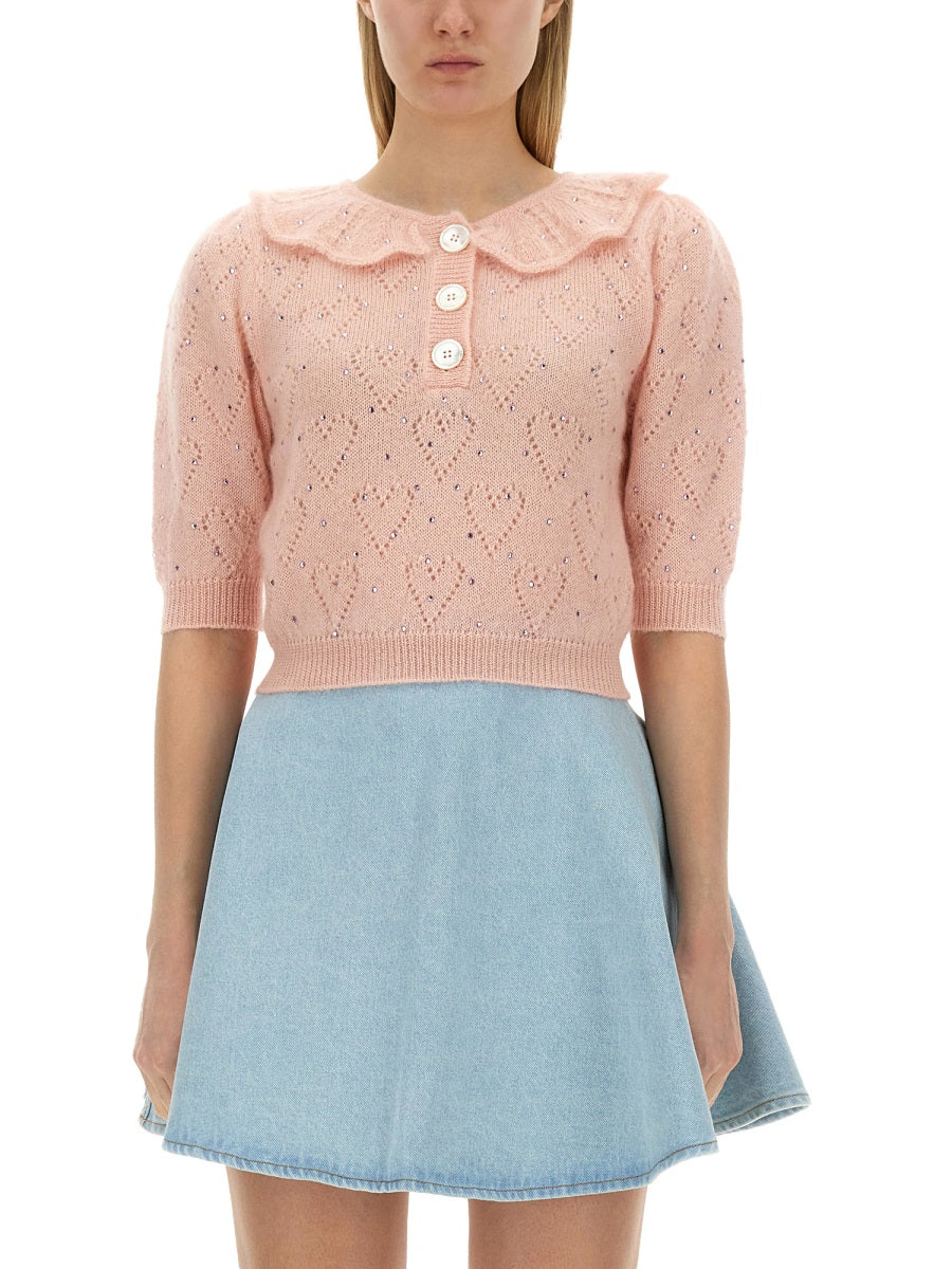 Alessandra Rich Women "Hearts" Jersey ALESSANDRA RICH