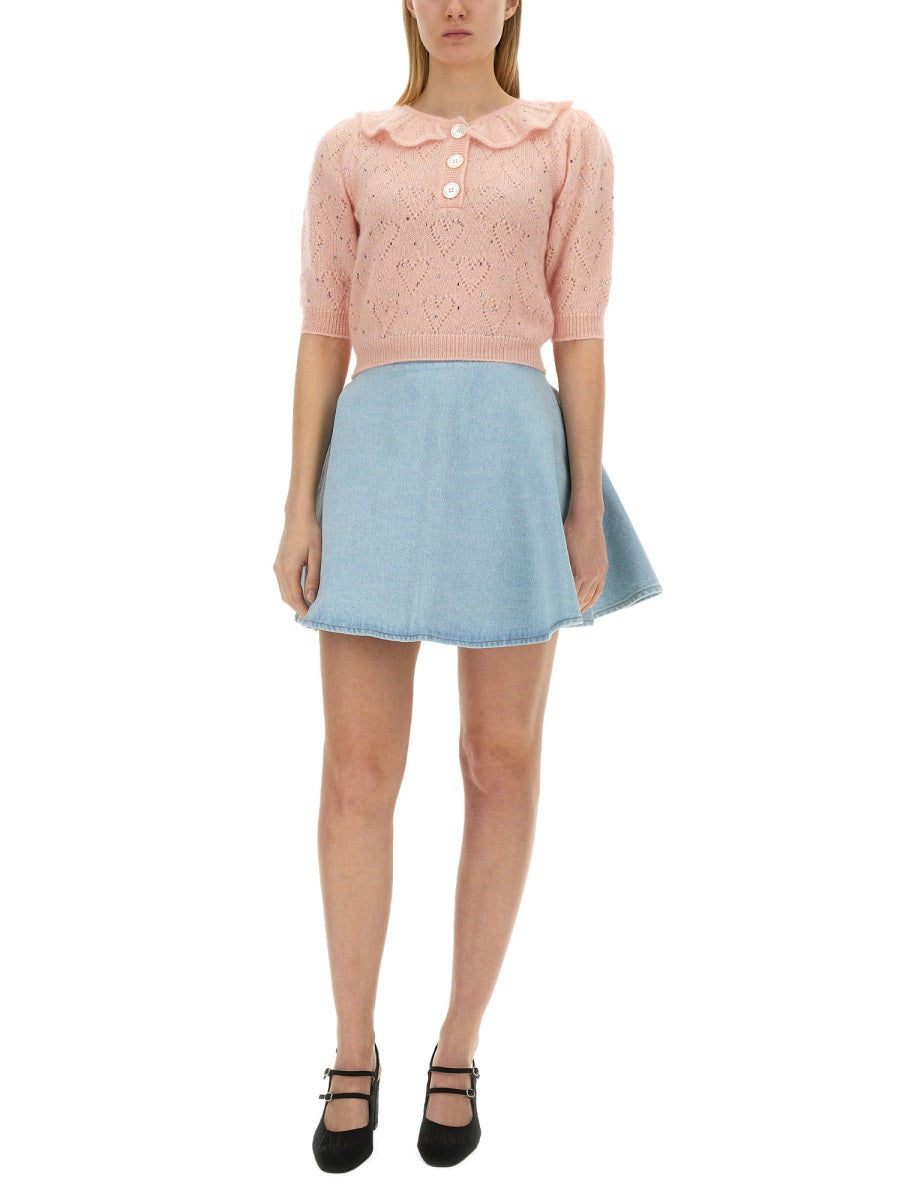 Alessandra Rich Women "Hearts" Jersey ALESSANDRA RICH