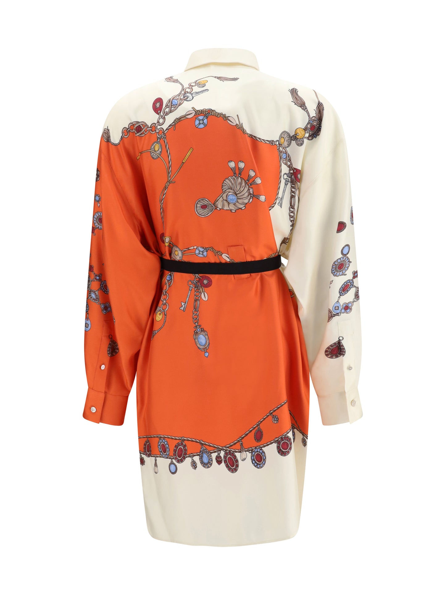 Versace Women Printed Silk Shirt Mini Dress VERSACE