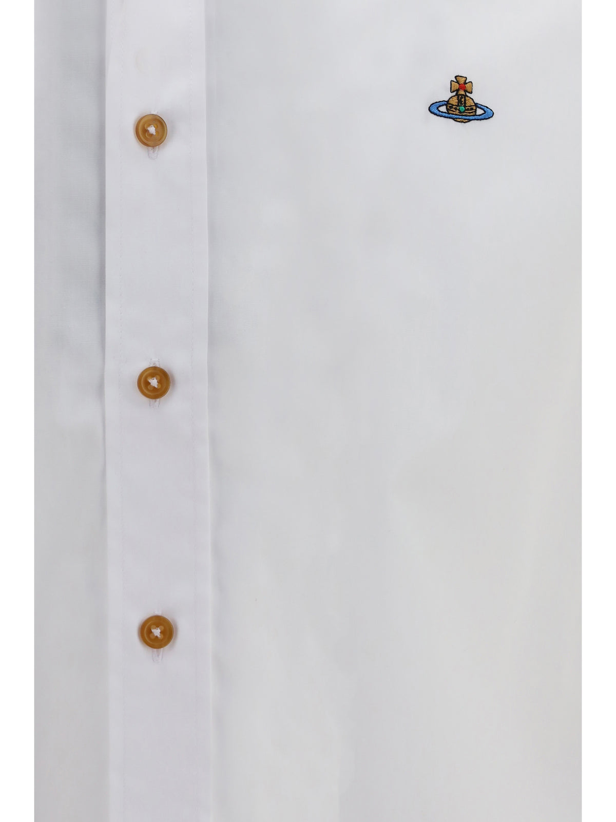 Vivienne Westwood Men Orb Embroidered Cotton Shirt