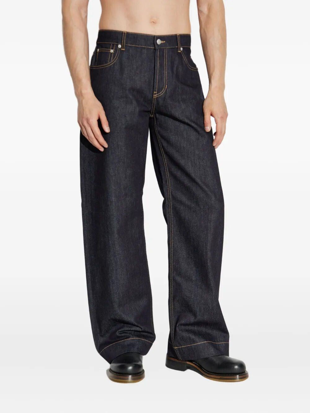 Mcqueen Men Wide Leg Jeans ALEXANDER MCQUEEN