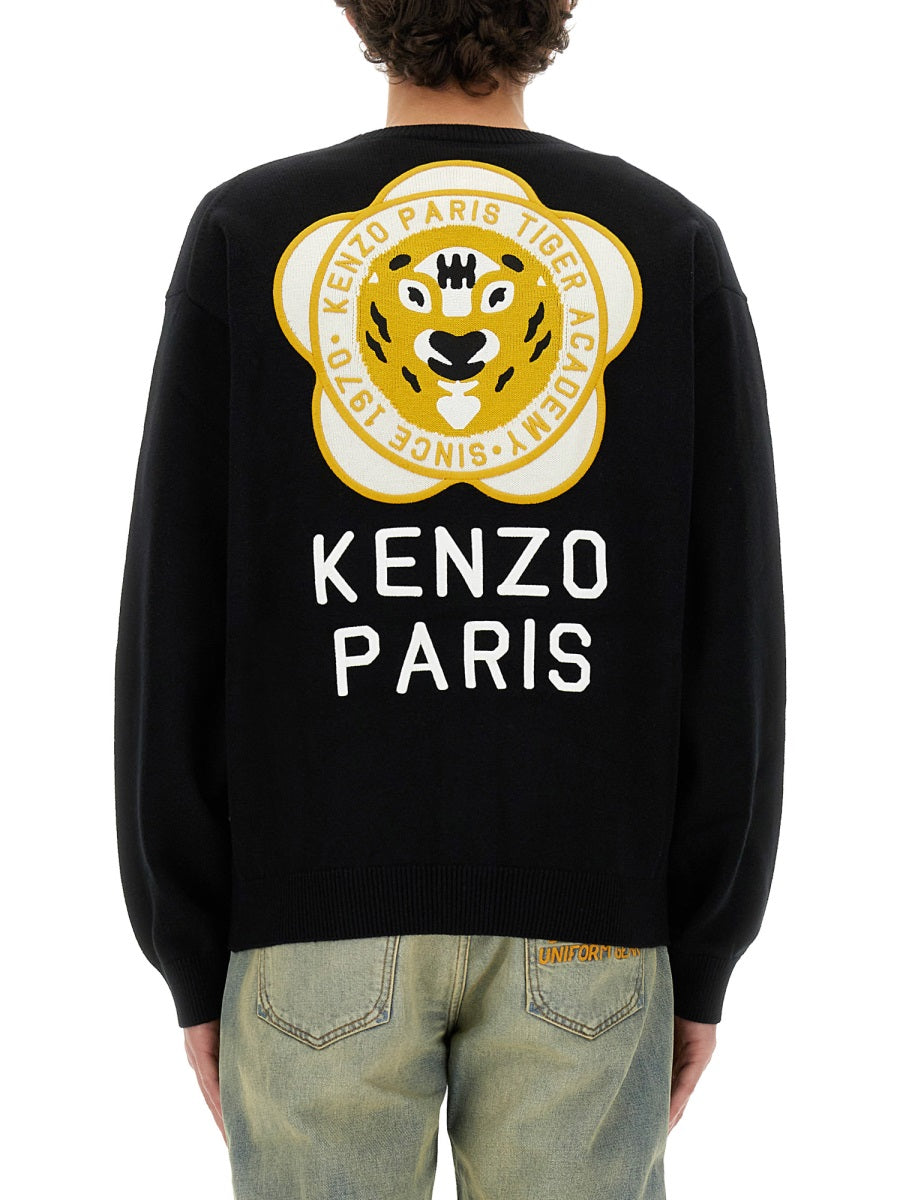Kenzo Men Cardigan With Embroidered Tiger Academy KENZO