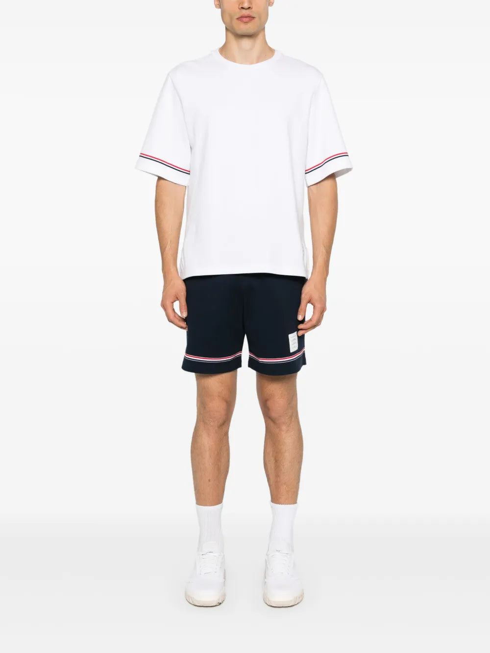 Thom Browne Men Rwb Stripe T-Shirt THOM BROWNE