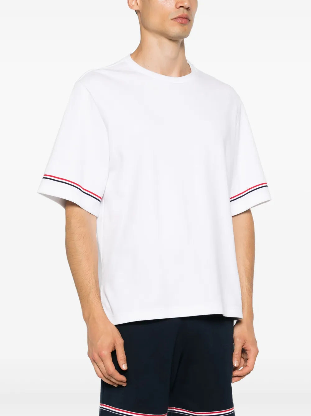 Thom Browne Men Rwb Stripe T-Shirt THOM BROWNE